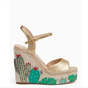 Kate Spade Cactus Wedges size 7.5